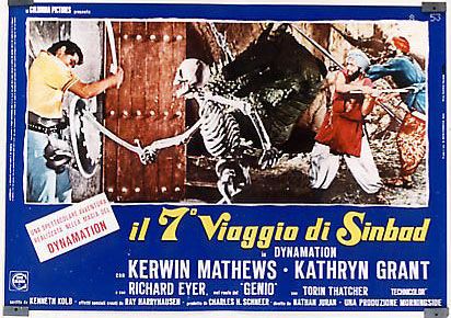 ac79 7TH VOYAGE OF SINBAD HARRYHAUSEN 10 rare POSTER IT  