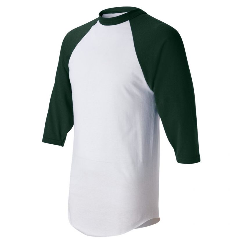 Augusta ¾ Sleeve Baseball Jersey T Shirt 3/4 Raglan Tee Team Sports 