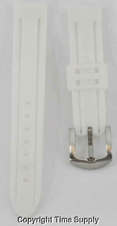 18 MM WHITE SILICON RUBBER WATCH BAND STRAP FOR LUMINOX  