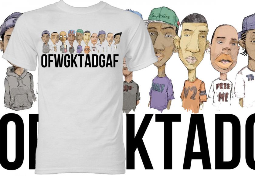 Odd Future Shirt OFWGKTADGAF Cartoon   White Shirt  