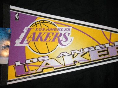 NEW NBA LAKERS Wool PENNANT 12 X 30 flag sign  