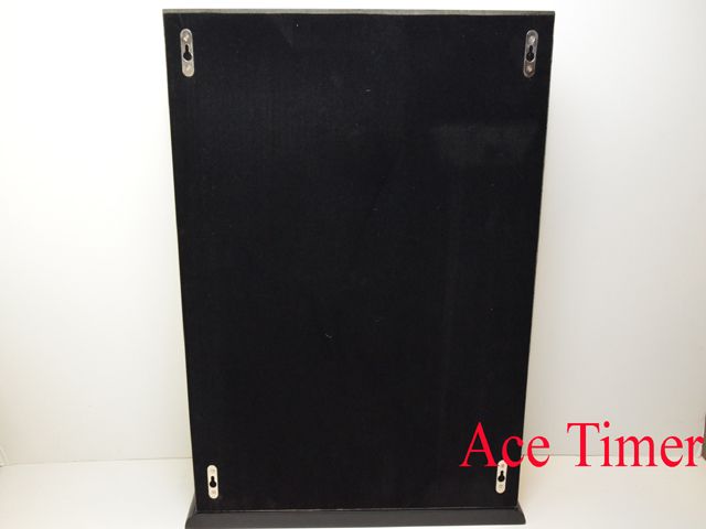 30 Watch Wooden Black Stand Wall Display Storage Case Fit up to 60mm 