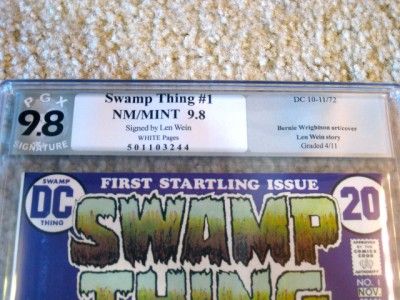 Swamp Thing #1 DC 1972 Signed CGC/PGX 9.8 NM/MT ORIGIN  