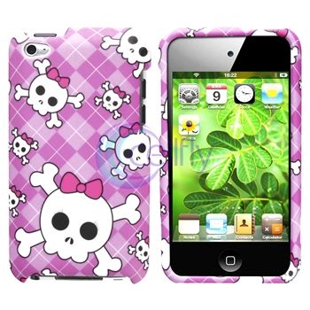 Skull+Heart Hard Plastic Case Cover for iPod Touch 4 4G 4th Gen 8GB 