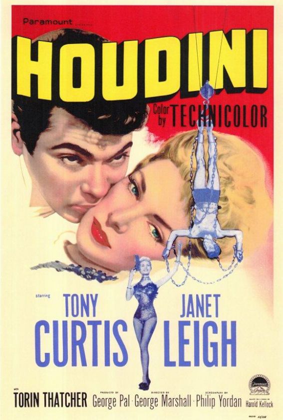 Houdini 27 x 40 Movie Poster Tony Curtis,Janet Leigh, A  