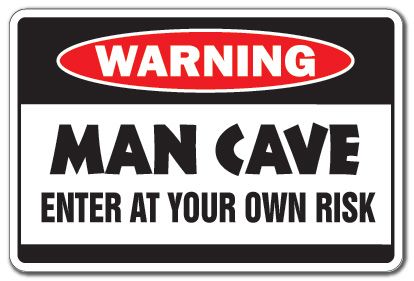   Warning Sign gift hangout room mancave signs beer cigar TV darts smoke