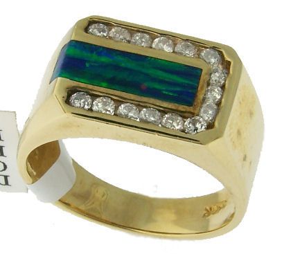 60ct. DIAMOND & OPAL 14k RING ~ BARGAIN BUY  