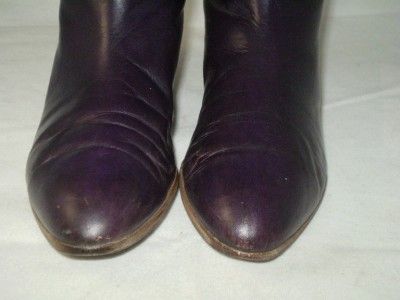 vtg 80s JOAN DAVID Italy purple knee riding boot 6.5 N?  