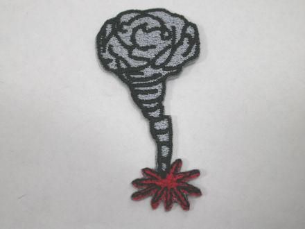 Tornado Storm Iron On Embroidered Patch 2 Inch  