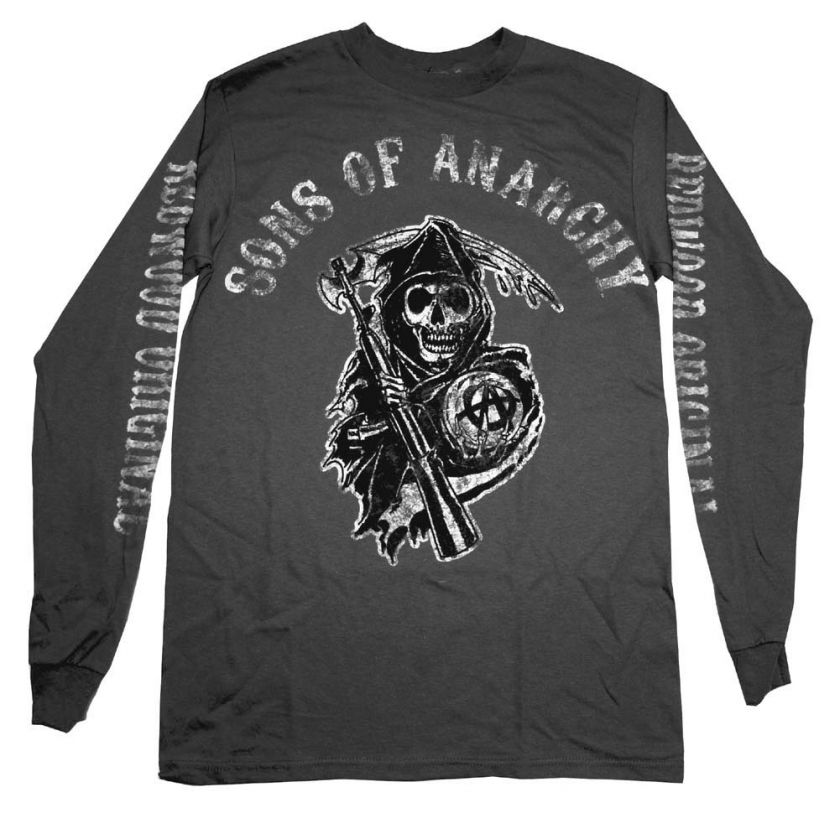 Sons Of Anarchy Reaper Logo Redwood Original TV Show Long Sleeve T 