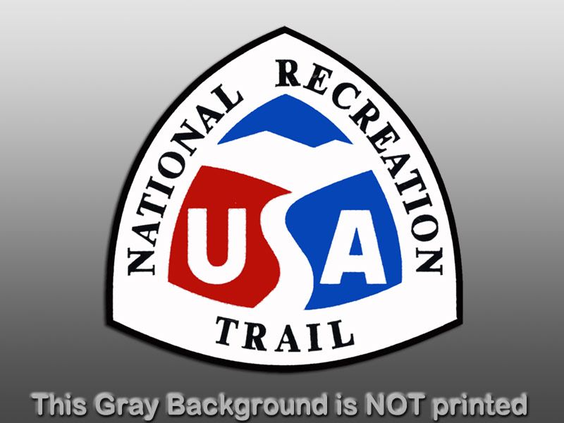 National Recreation Trail Sign Sticker   decal USA hike  