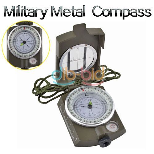 Hiking Camping Military Walking Metal Army Lens Map Survival Compass 