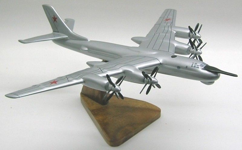 Tupolev Tu 95 Bear Tu95 Airplane Desk Wood Model Reg FS  