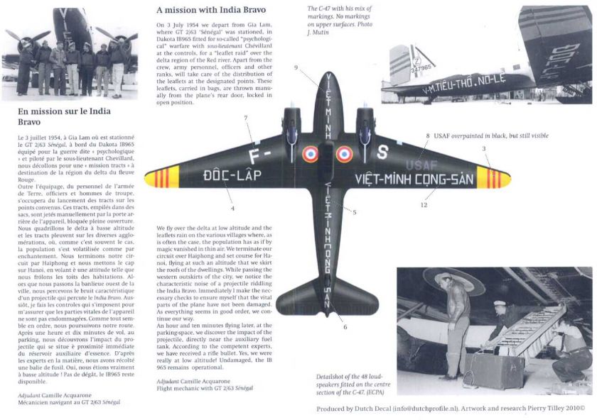 PT Decals 1/48 DOUGLAS C 47 THE VOICE VIETNAM 1954  