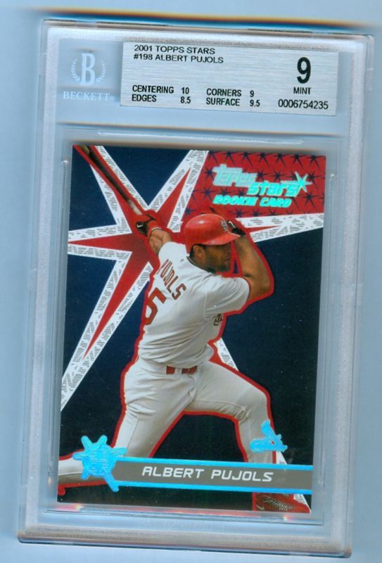 ALBERT PUJOLS 2001 TOPPS STARS RC BGS 9 MINT  