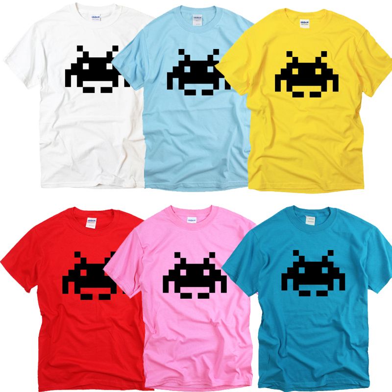 SPACE INVADERS ALIEN atari video game 8 colors t shirt  