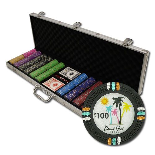   Claysmith Gaming Desert Heat 13.5 Gram Chip Set in Aluminum Case Poker