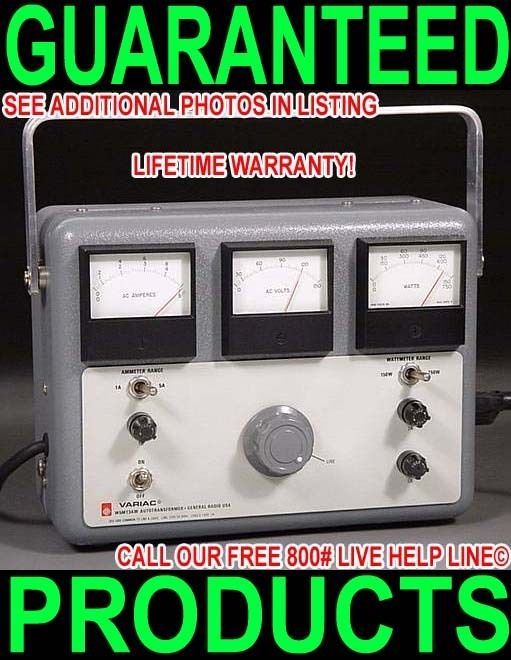   GENERAL RADIO W5MT3AW TRIPLE METERED TEST BENCH VARIAC NEW  