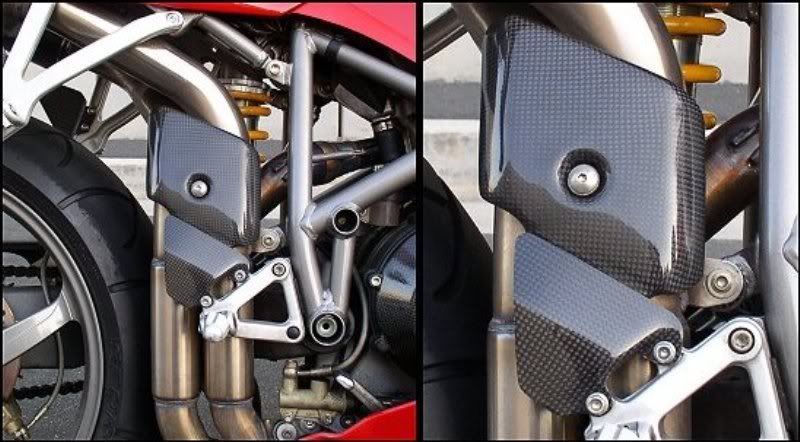 FITS DUCATI 748 996 998 CARBON FIBER HEEL GUARDS PLATE  