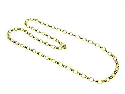 9CT GOLD NEW OVAL BELCHER LINK CHAIN 50cm with 25% OFF  