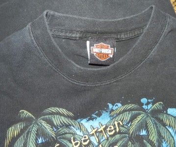   HARLEY DAVIDSON TROPICAL RIDING BLACK BAHAMAS T SHIRT ~ SMALL  