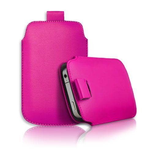 PREMIUM PU LEATHER PULL TAB CASE COVER POUCH FOR VARIOUS MOBILE PHONES 