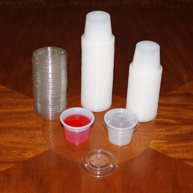 160   1 oz Jello Shot Cups with Lids Souffle Cup shots  