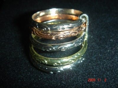 STACK RINGS GOLD FILLED WIRE SILVER BRASS METALS .5  