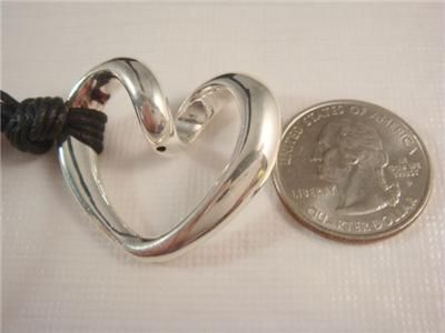   Heart Pendant/Necklace Italy 925 Dyadema 18 in. Twisted Heart  