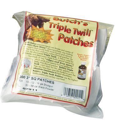 Lyman Butchs Triple Twill Cleaning Patches .45/.48 cal  