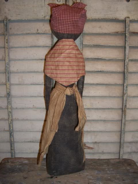 Primitive Grungy Folk Art Black Mammy Doll ~ PSAH  