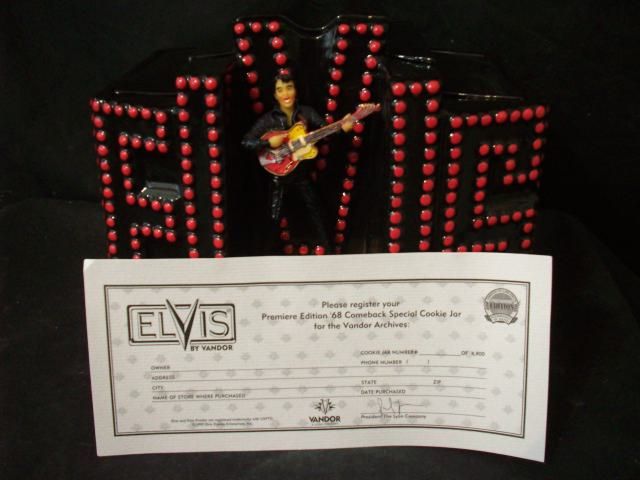 VANDOR 1998 ELVIS PRESLEY TV SHOW COOKIE JAR #A4192  