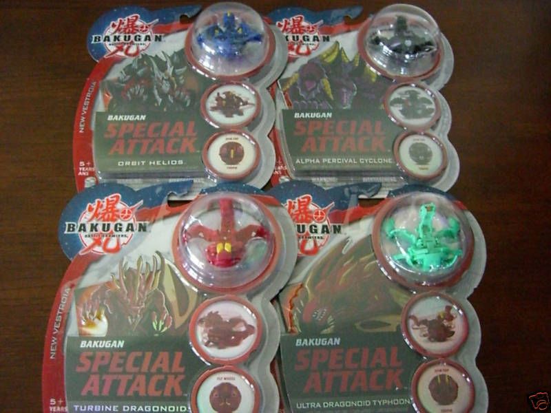 BAKUGAN ORBIT HELIOS CYCLONE PERCIVAL TURBINE DRAGO AND  