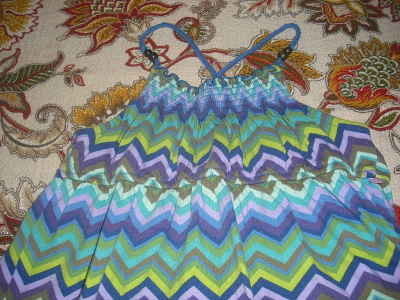 GAP KIDS blue zigzag chevron TRUE COLORS tank shirt~Sz 8  