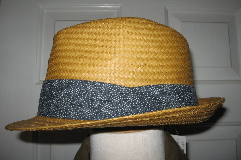 New With Tag J.Crew Mans Iddigo Print Trilby Hat  