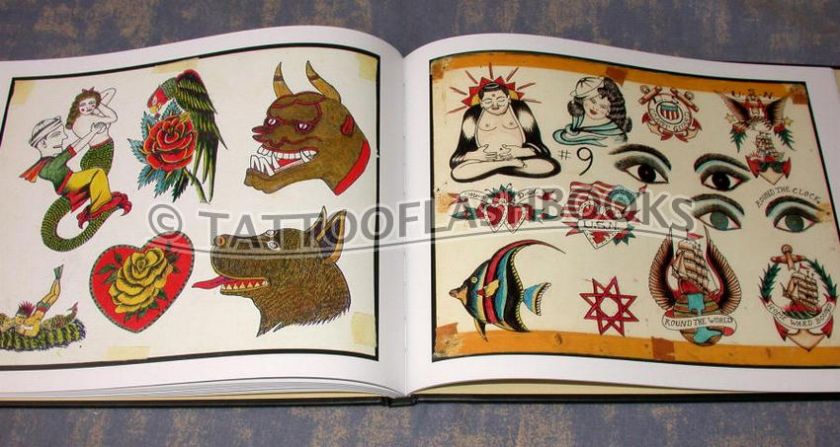 FOLK ART TATTOO FLASH Rosie Don Ed Hardy BOOK Machine Ink Gun Kit 