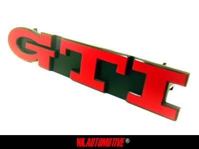 VW GOLF 3/MK3/III GTI FRONT GRILL BADGE EMBLEM RED NOS  