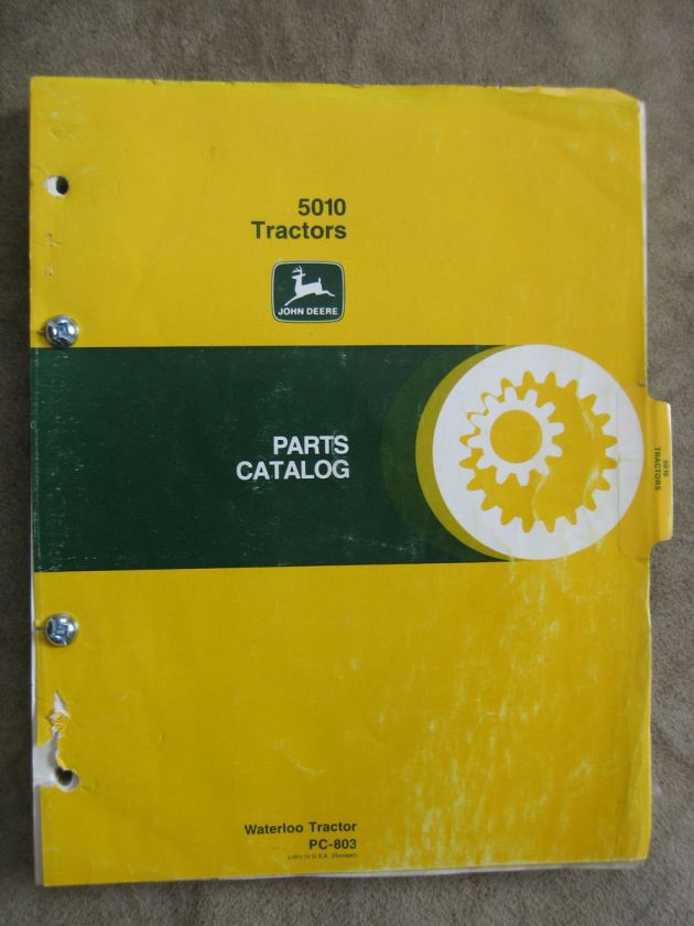 John Deere 5010 Tractor Parts Catalog Manual  