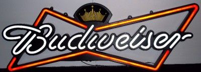 THIS AWESOME 4 FOOT BUDWEISER SIGN WONT LAST LONG AT THIS PRICE 