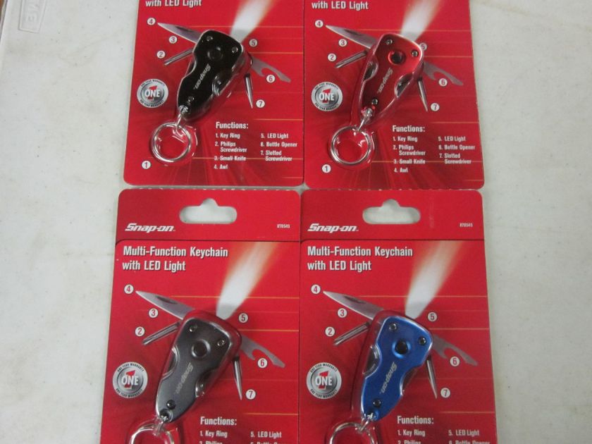   MULTI TOOL LED KEYCHAIN FLASHLIGHT KNIFE AWL RED BLUE GRAY BLACK NEW