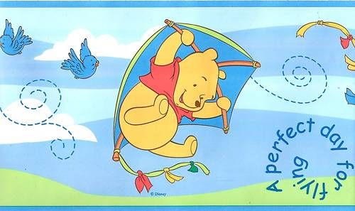 DISNEY POOH AND TIGGER KITE FLYING WALLPAPER BORDER  