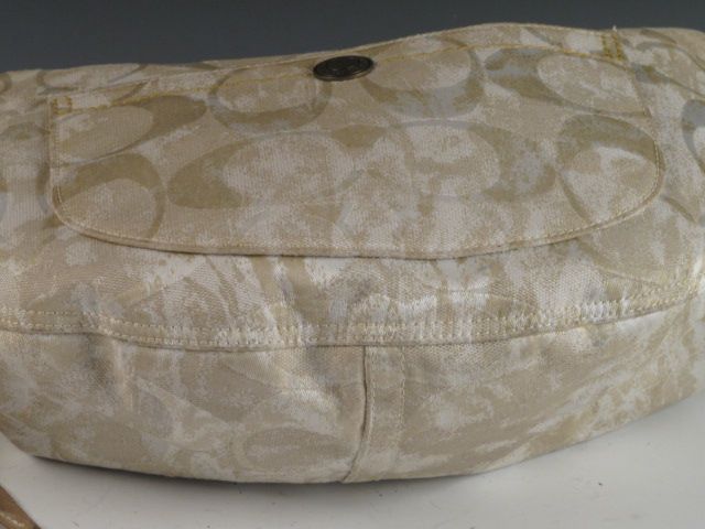 Coach Light Khaki Tie Dye Signature Hobo Purse Bag Handbag 10008 