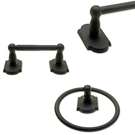 Matte Black Bath Hardware Set Bathroom   Ketchum  