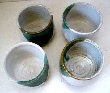 JAPANESE STONEWARE TEA CUPS  