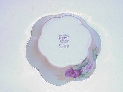 LEFTON CHINA CONDIMENT SUGAR BOWL WITH SPOON ROSES  