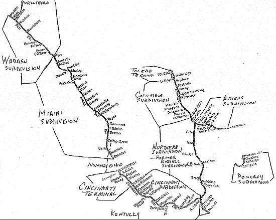 Track Chart   Condensed Profile   Indiana and Ohio  