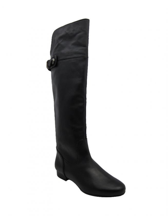 Coach Benita Black Leather Riding Boots  