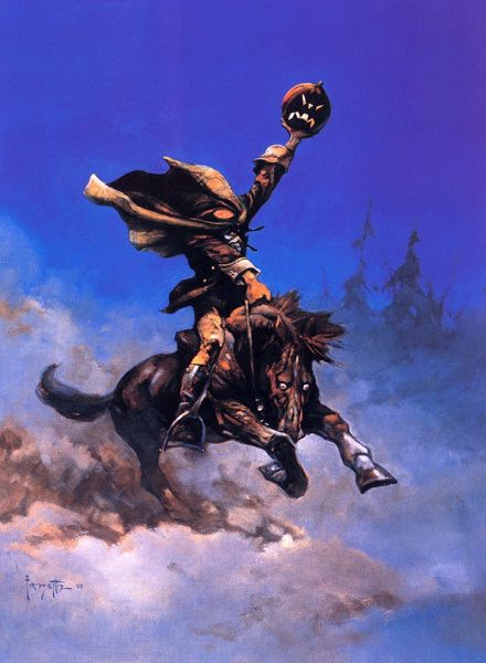 Authentic Frank Frazetta Print HEADLESS HORSEMAN 1  