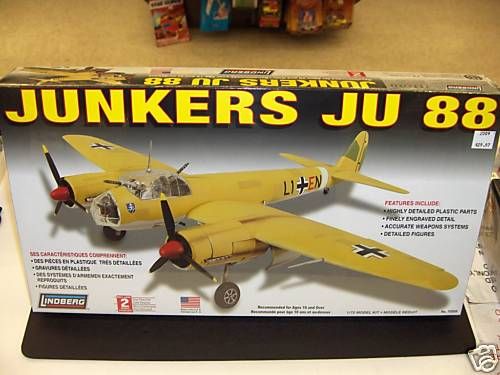 Lindberg 172 Junkers Ju 88 Model Kit German Wwii Plane On Popscreen