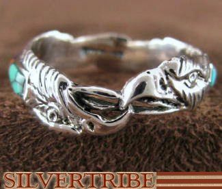 Multicolor Silver Eagle Feather Ring Size 9 Jewelry  